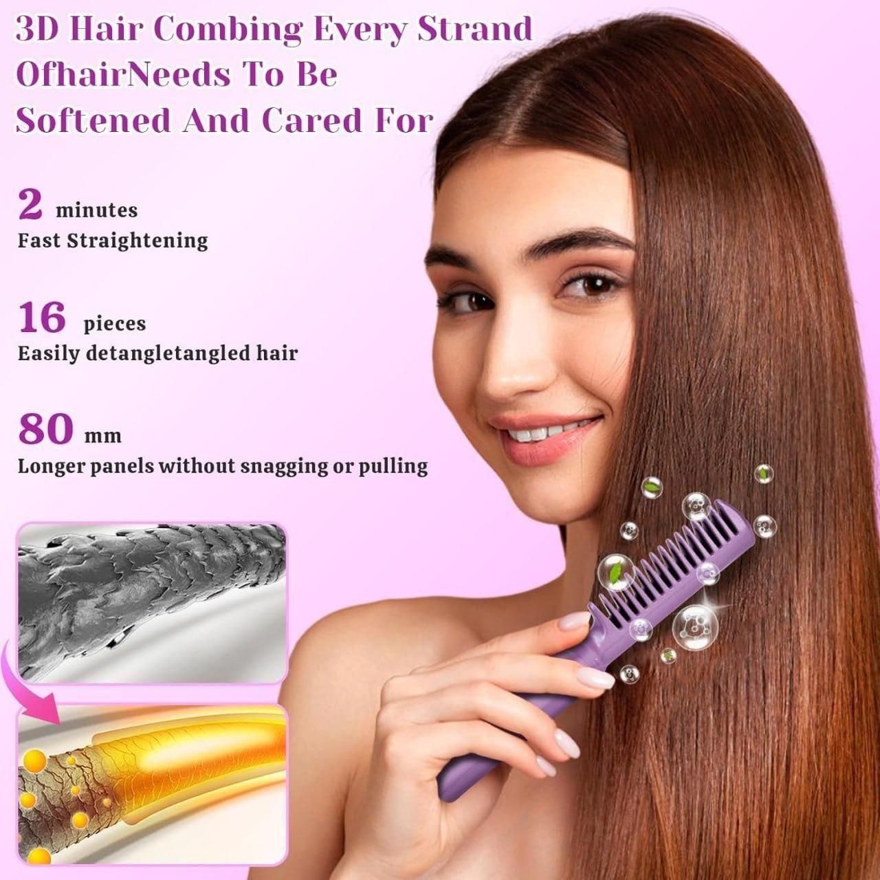 GlamEase Mini Hair Straightener (Comb)