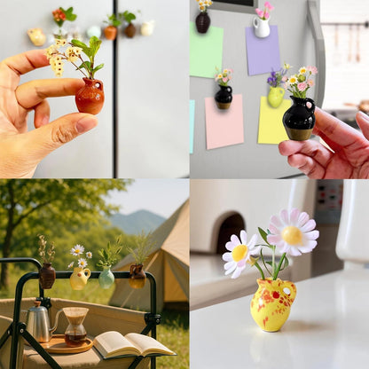Fridge Magnet Vase Set Pack of 8